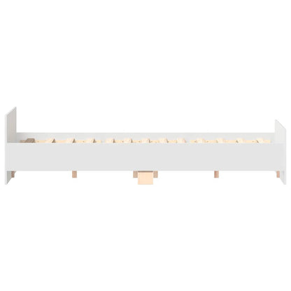 Bed Frame without Mattress White 140x190 cm