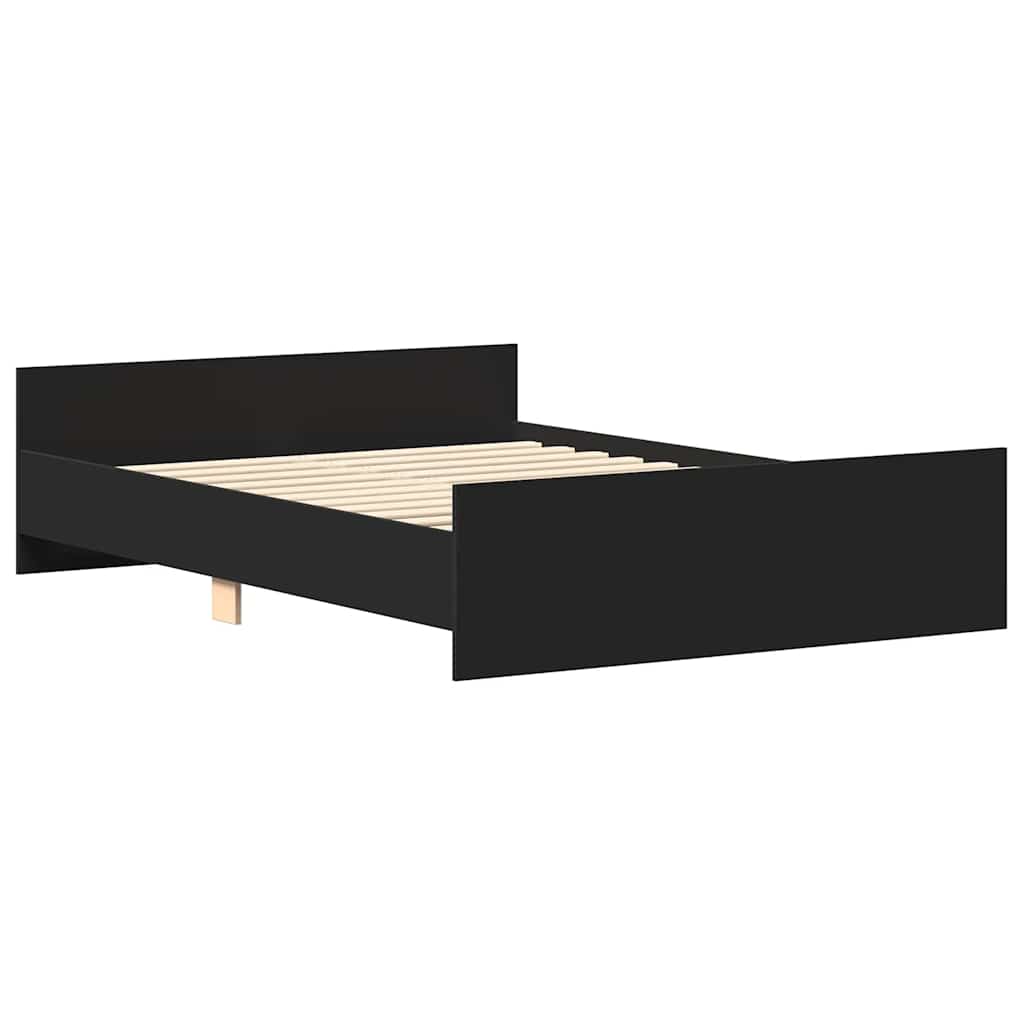 Bed Frame without Mattress Black 140x190 cm
