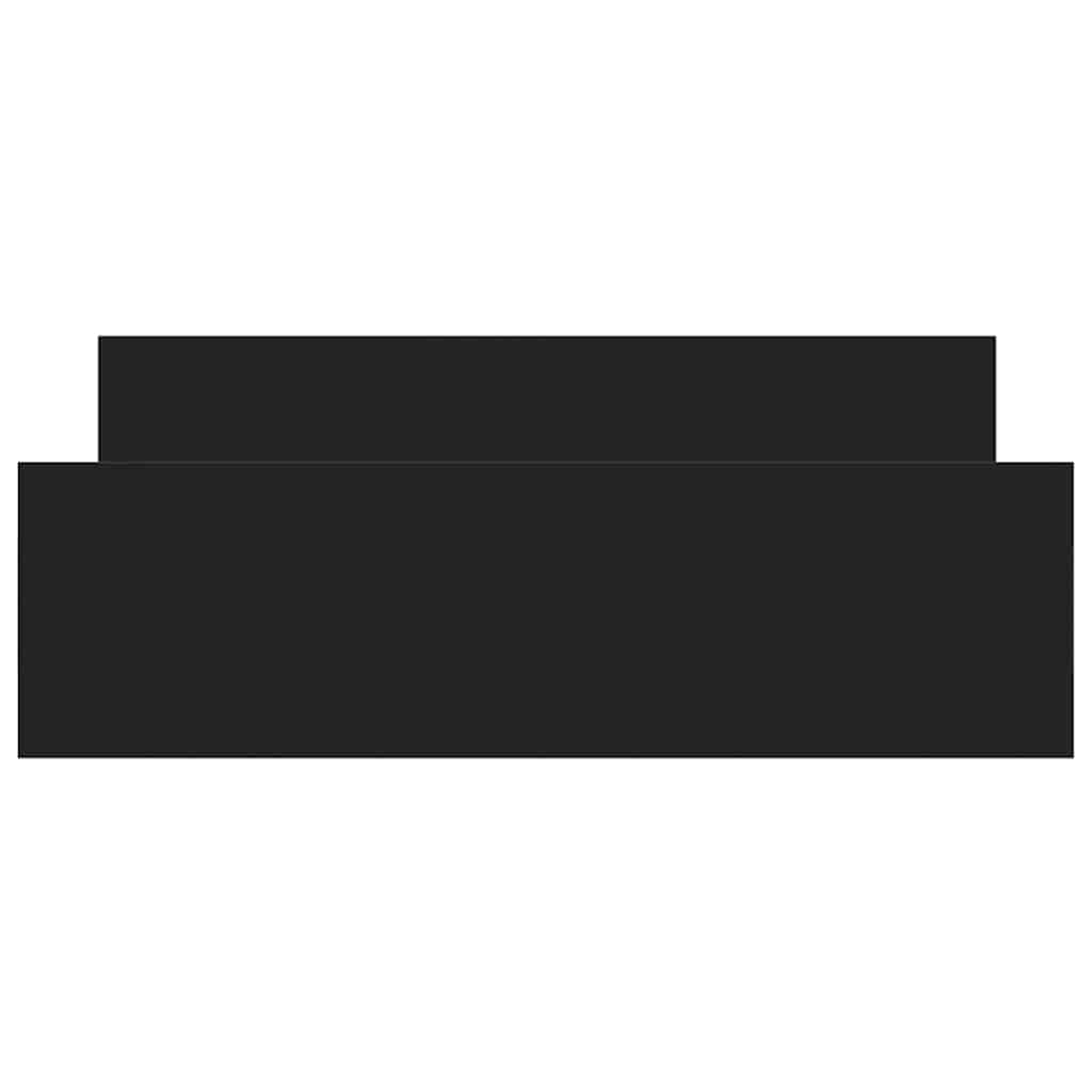 Bed Frame without Mattress Black 140x190 cm