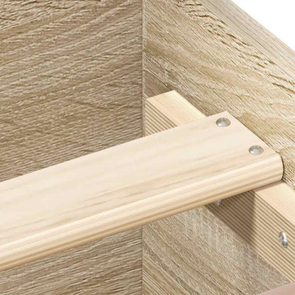Bed Frame without Mattress Sonoma Oak 140x190 cm