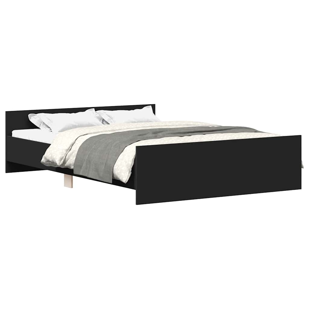 Bed Frame without Mattress Black 135x190 cm Double