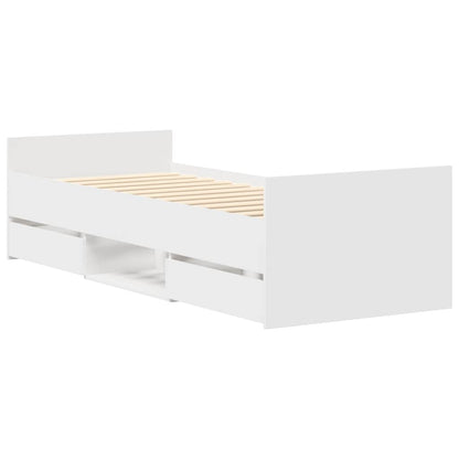 Bed Frame without Mattress White 100x200 cm