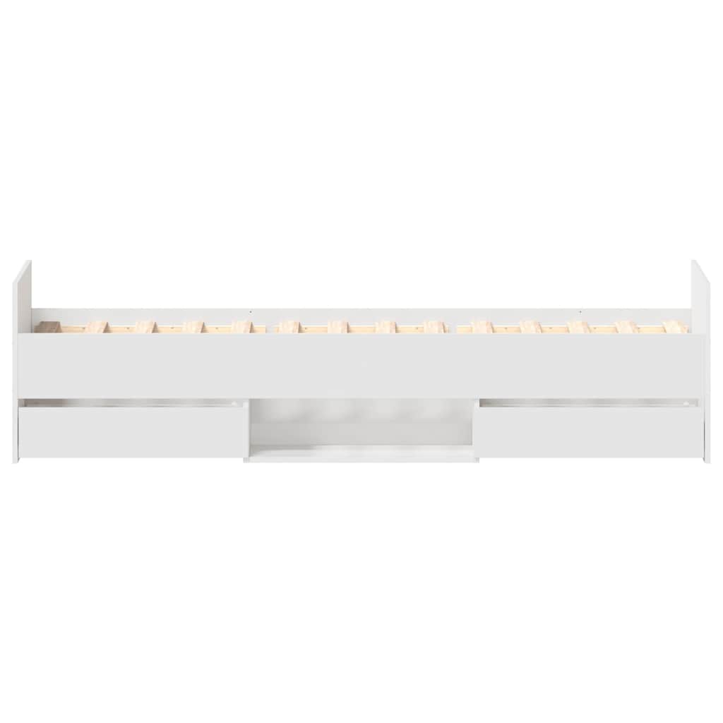Bed Frame without Mattress White 100x200 cm