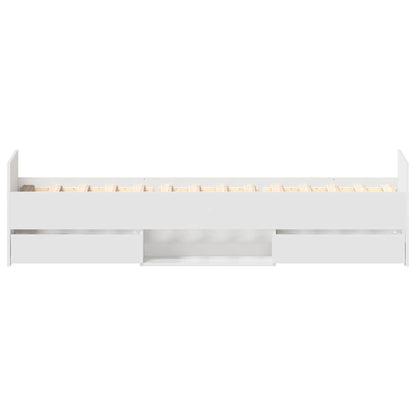 Bed Frame without Mattress White 100x200 cm