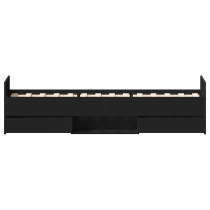 Bed Frame without Mattress Black 90x190 cm Single