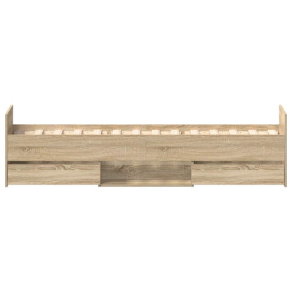 Bed Frame without Mattress Sonoma Oak 90x190 cm Single