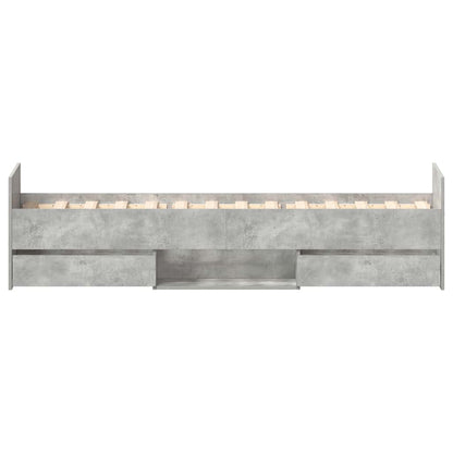 Bed Frame without Mattress Concrete Grey 90x190 cm Single