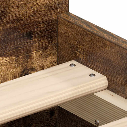 Bed Frame without Mattress Smoked Oak 90x190 cm Single
