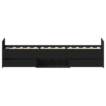 Bed Frame without Mattress Black 75x190 cm Small Single