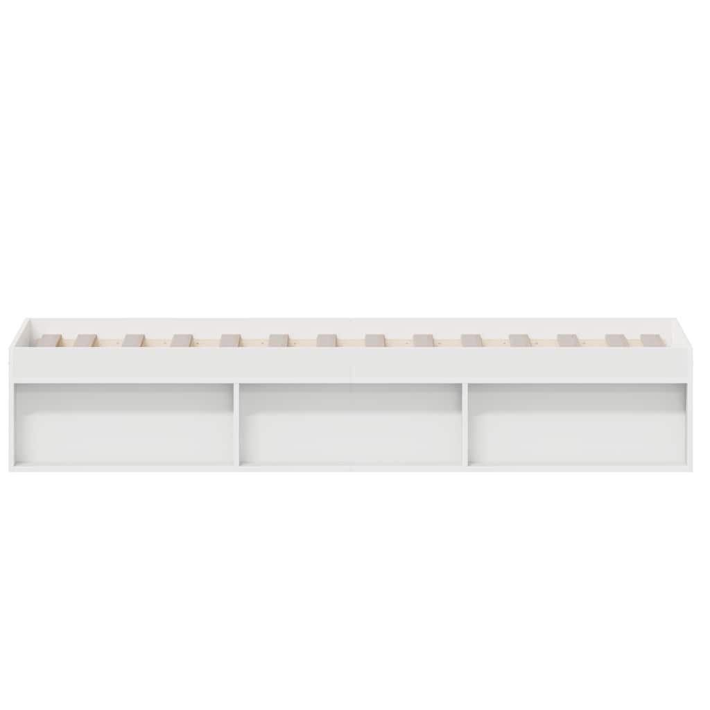 Bed Frame without Mattress White 90x200 cm