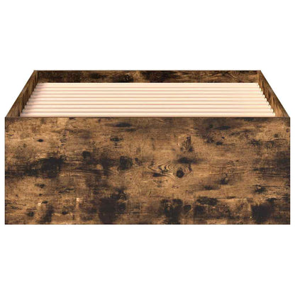 Bed Frame without Mattress Smoked Oak 90x200 cm