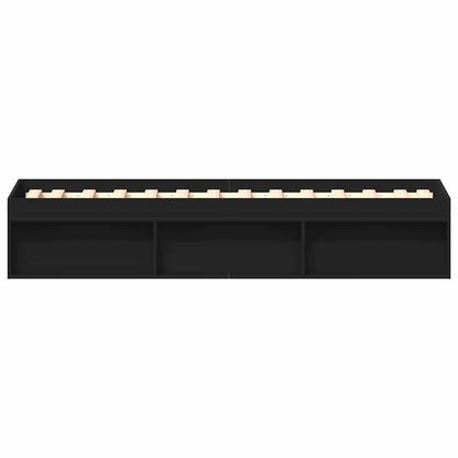 Bed Frame without Mattress Black 100x200 cm