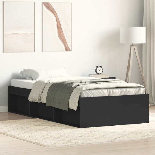 Bed Frame without Mattress Black 100x200 cm
