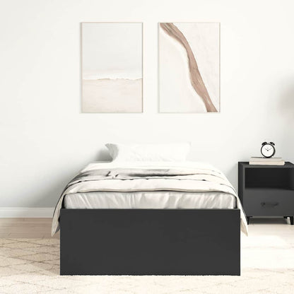 Bed Frame without Mattress Black 90x190 cm Single