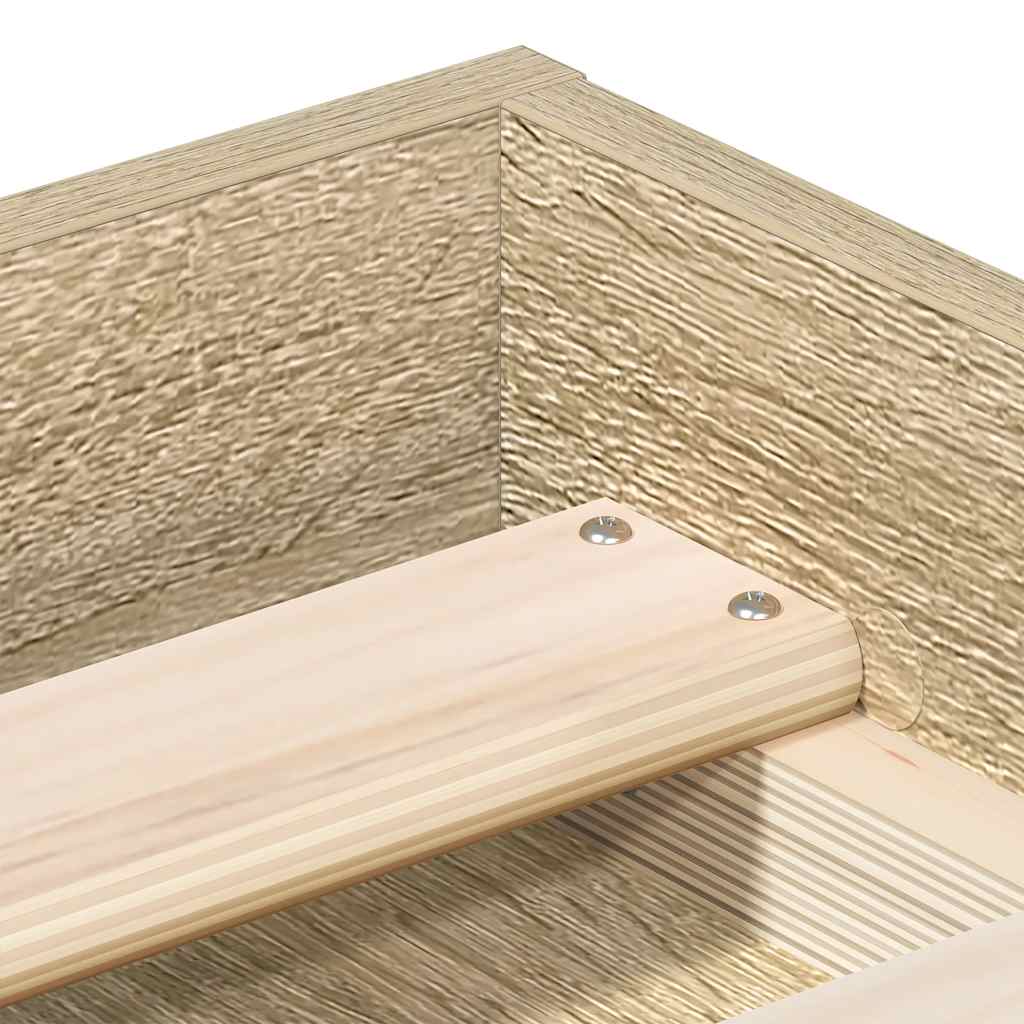 Bed Frame without Mattress Sonoma Oak 90x190 cm Single