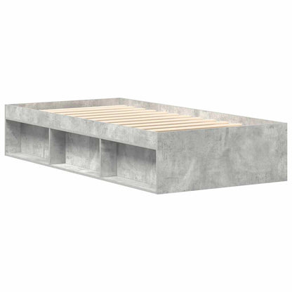 Bed Frame without Mattress Concrete Grey 90x190 cm Single