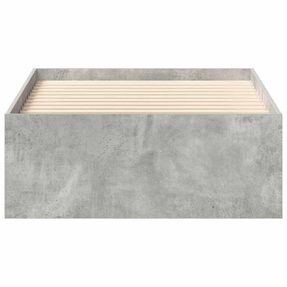 Bed Frame without Mattress Concrete Grey 90x190 cm Single