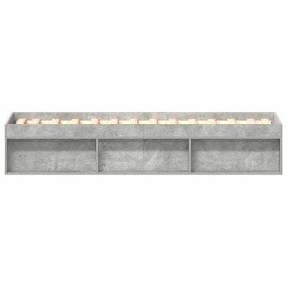 Bed Frame without Mattress Concrete Grey 90x190 cm Single