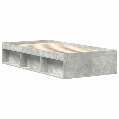 Bed Frame without Mattress Concrete Grey 90x190 cm Single