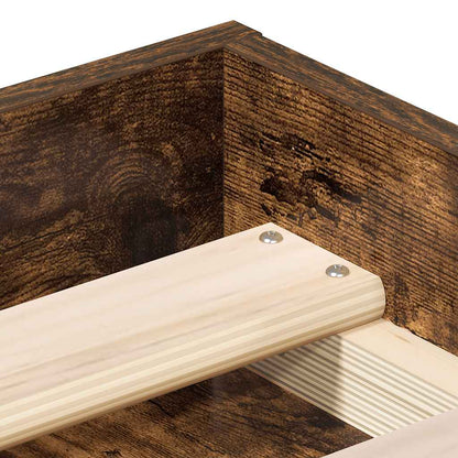 Bed Frame without Mattress Smoked Oak 90x190 cm Single