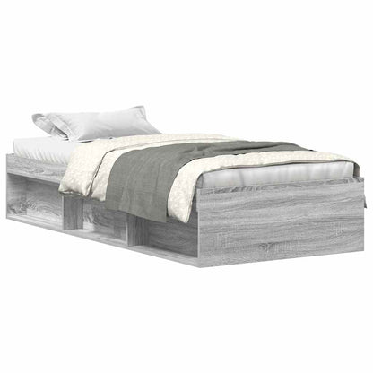 Bed Frame without Mattress Grey Sonoma 90x190 cm Single
