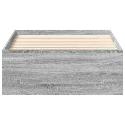 Bed Frame without Mattress Grey Sonoma 90x190 cm Single