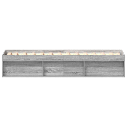 Bed Frame without Mattress Grey Sonoma 90x190 cm Single