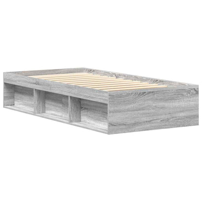 Bed Frame without Mattress Grey Sonoma 90x190 cm Single