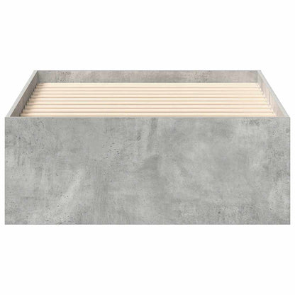 Bed Frame without Mattress Concrete Grey 75x190 cm Small Single Small Single
