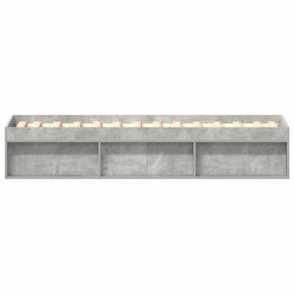 Bed Frame without Mattress Concrete Grey 75x190 cm Small Single Small Single