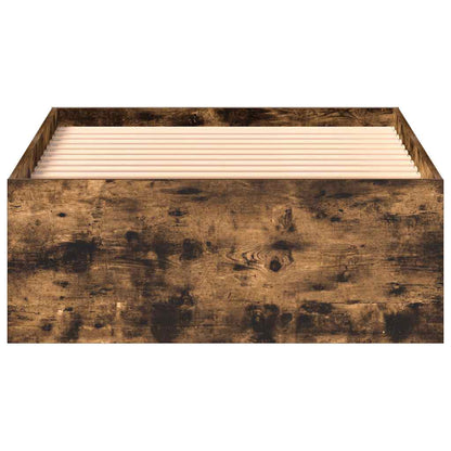 Bed Frame without Mattress Smoked Oak 75x190 cm Small Single Small Single