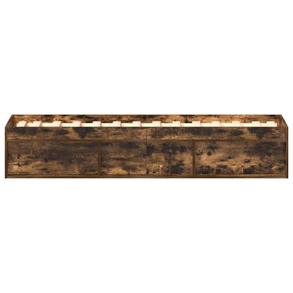 Bed Frame without Mattress Smoked Oak 75x190 cm Small Single Small Single