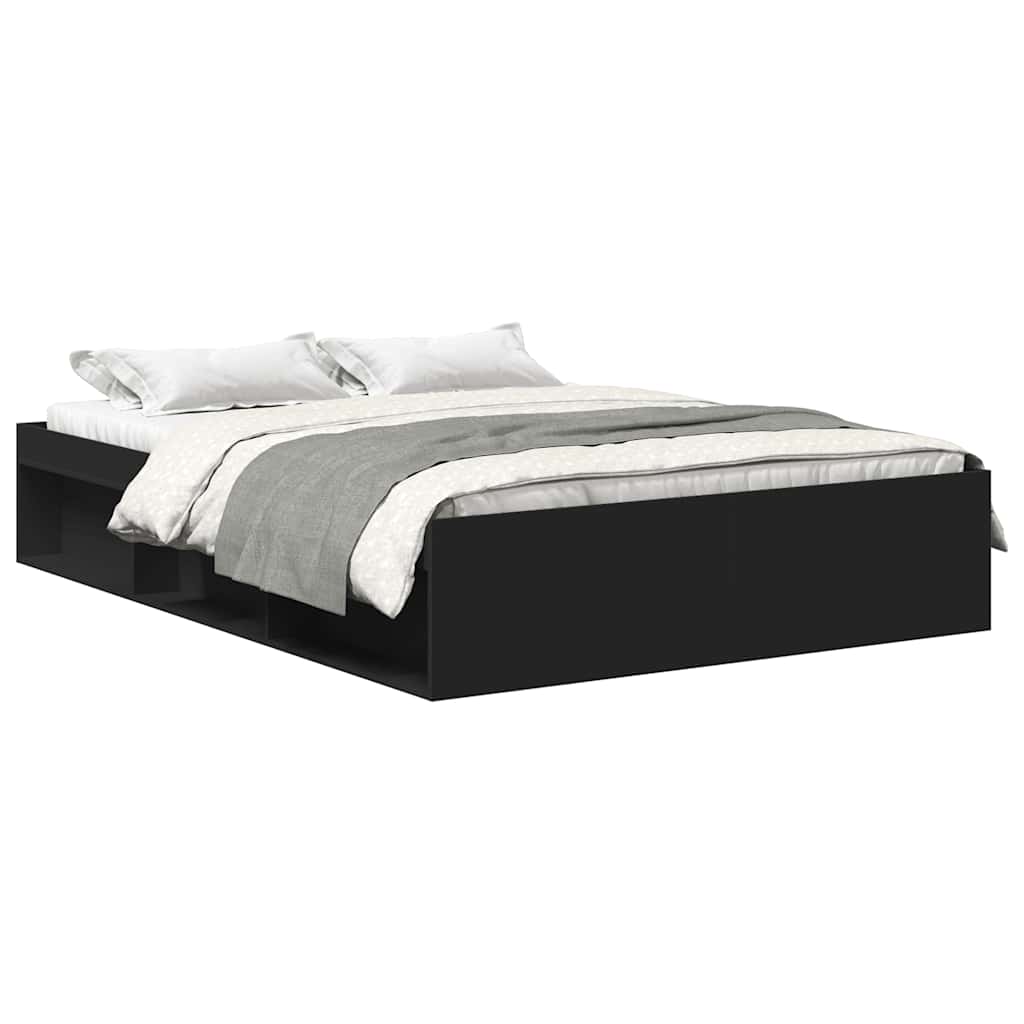Bed Frame without Mattress Black 120x200 cm