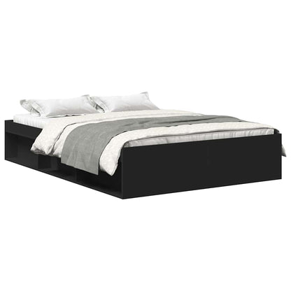 Bed Frame without Mattress Black 120x200 cm