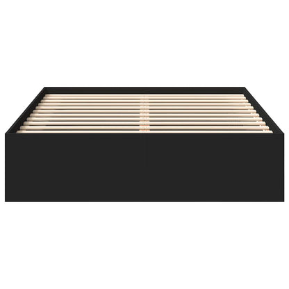 Bed Frame without Mattress Black 120x200 cm