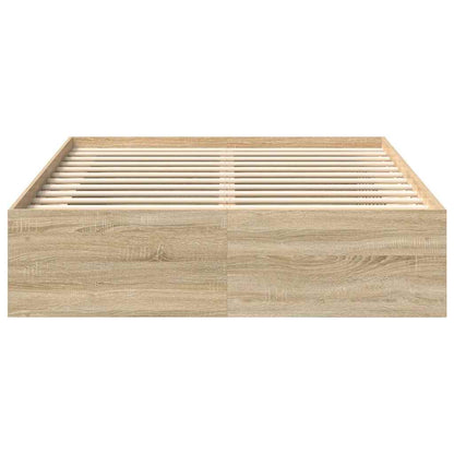 Bed Frame without Mattress Sonoma Oak 120x200 cm