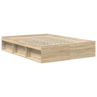 Bed Frame without Mattress Sonoma Oak 120x200 cm