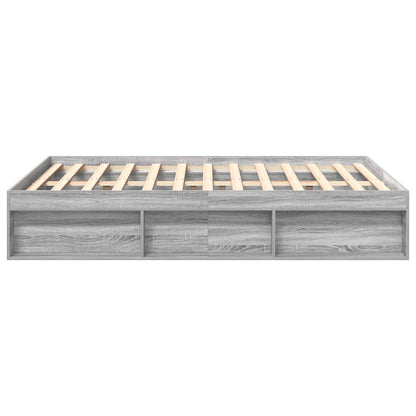 Bed Frame without Mattress Grey Sonoma 120x200 cm