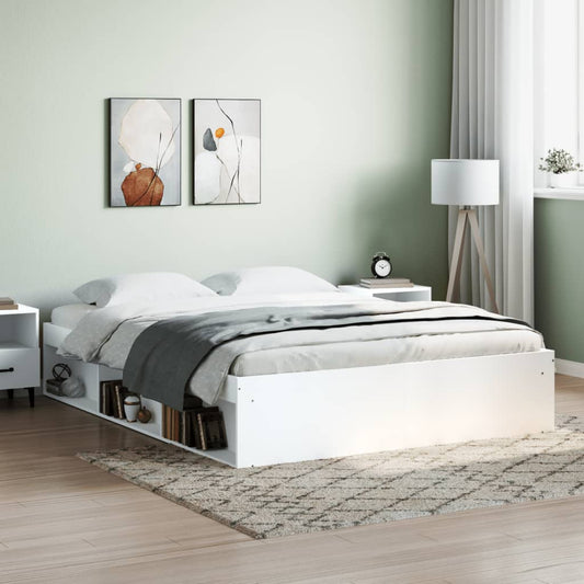 Bed Frame without Mattress White 140x200 cm