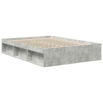 Bed Frame without Mattress Concrete Grey 140x200 cm