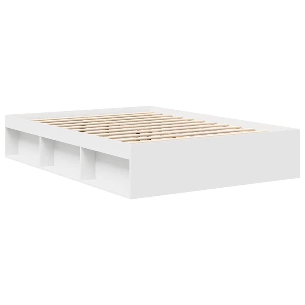 Bed Frame without Mattress White 150x200 cm King Size King Size