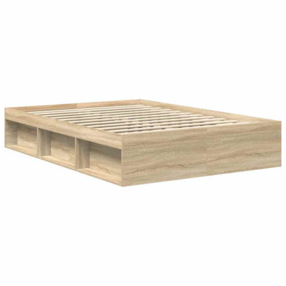 Bed Frame without Mattress Sonoma Oak 150x200 cm King Size King Size
