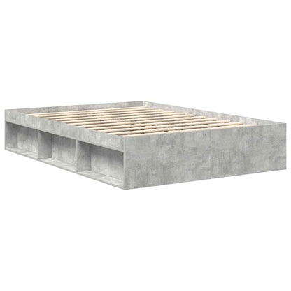 Bed Frame without Mattress Concrete Grey 150x200 cm King Size King Size