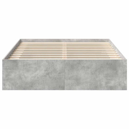 Bed Frame without Mattress Concrete Grey 150x200 cm King Size King Size