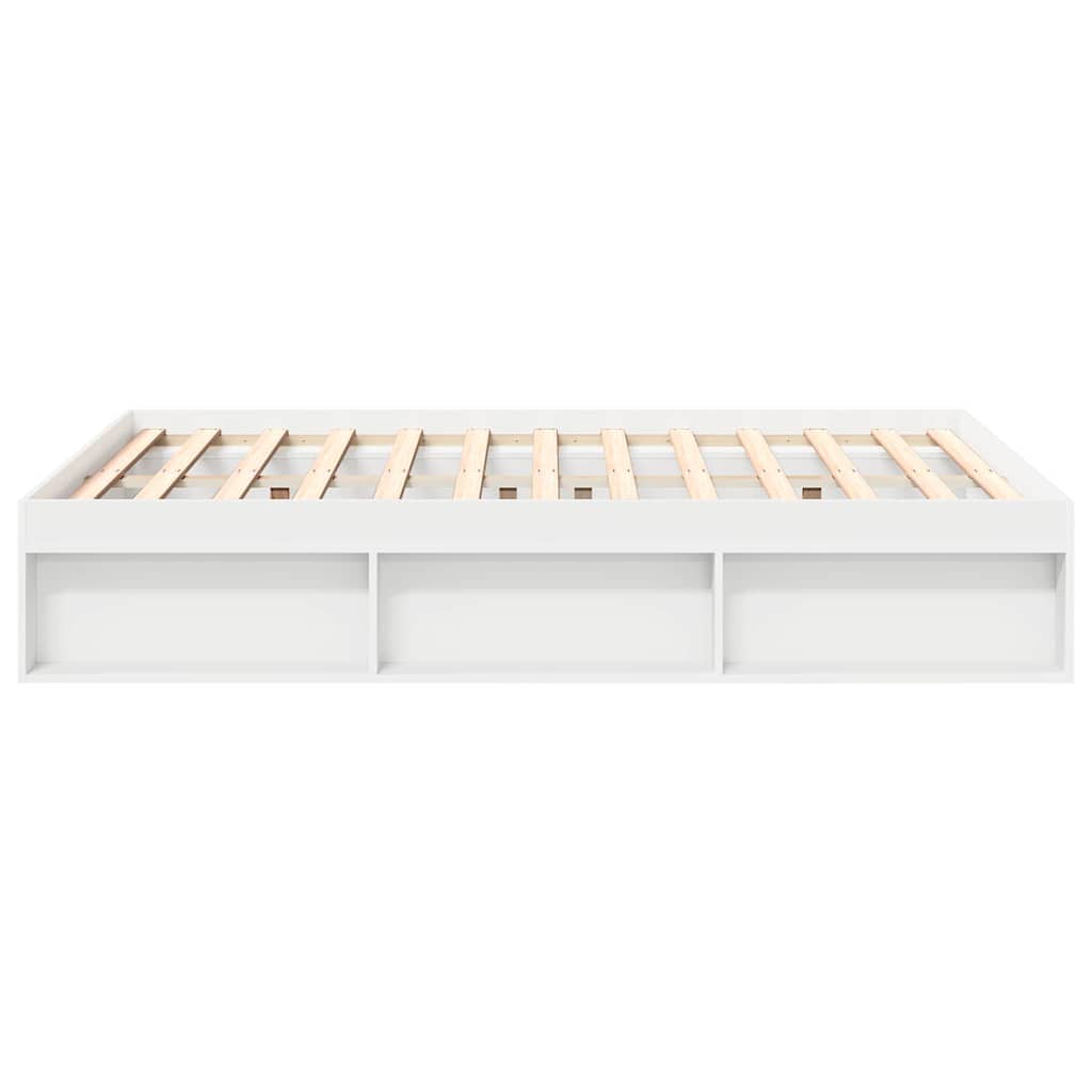 Bed Frame without Mattress White 160x200 cm