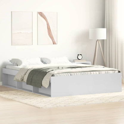 Bed Frame without Mattress White 160x200 cm