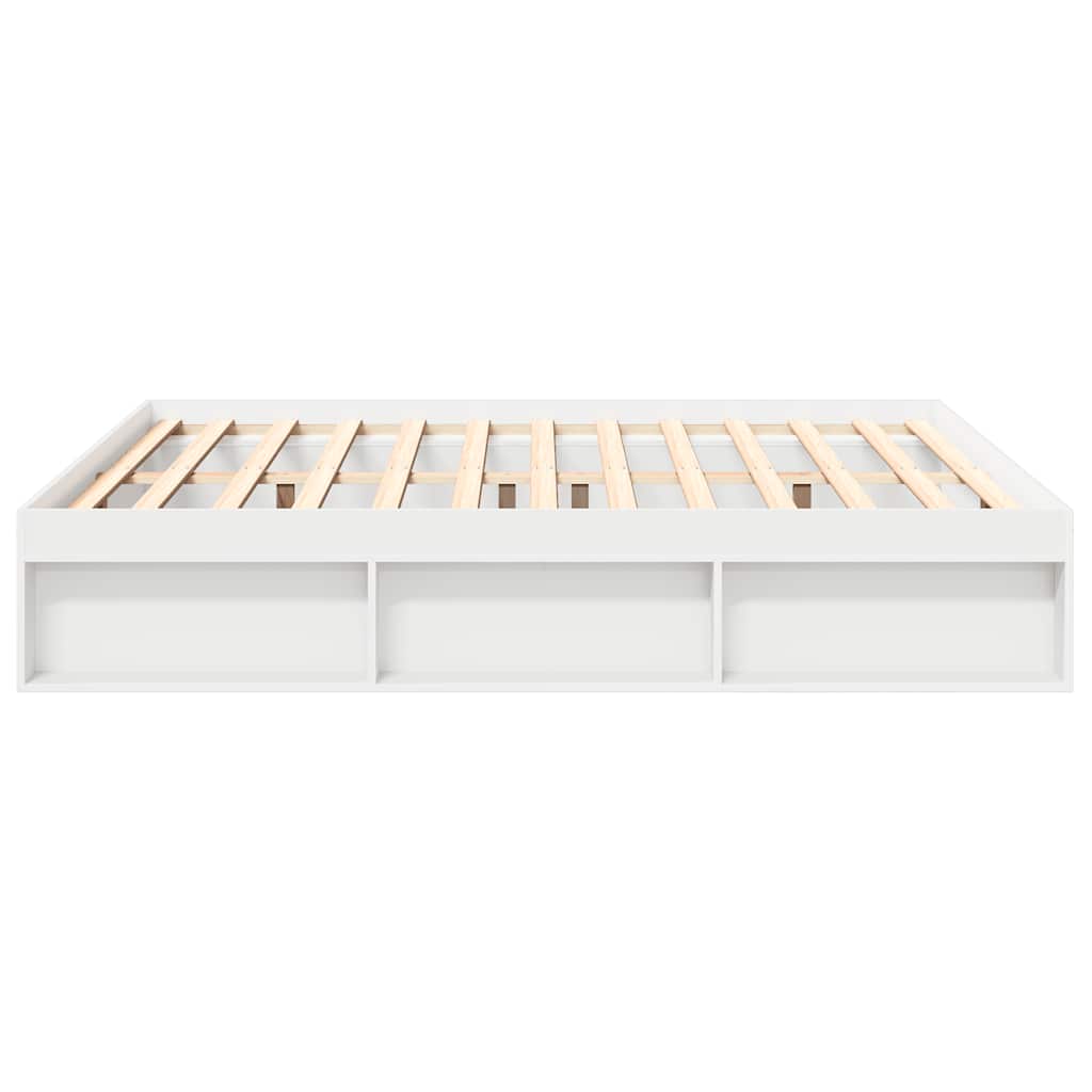 Bed Frame without Mattress White 180x200 cm Super King Super King Size