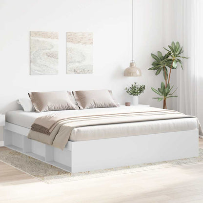 Bed Frame without Mattress White 180x200 cm Super King Super King Size