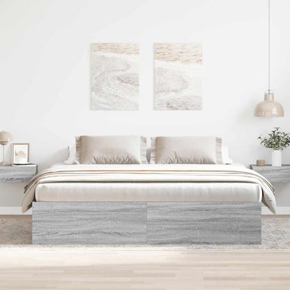 Bed Frame without Mattress Grey Sonoma 180x200 cm Super King Super King Size
