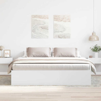 Bed Frame without Mattress White 200x200 cm